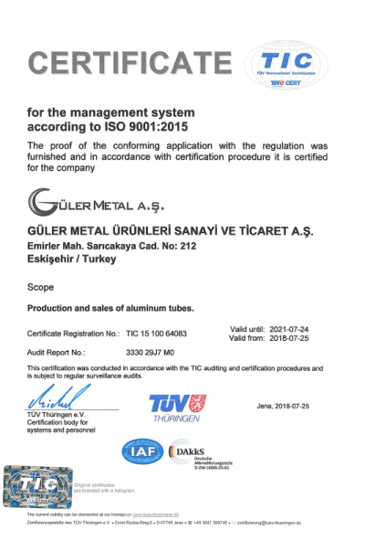 Güler Metal ISO 14001